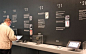 Timeline Exhibit with shallow shelf, wall text