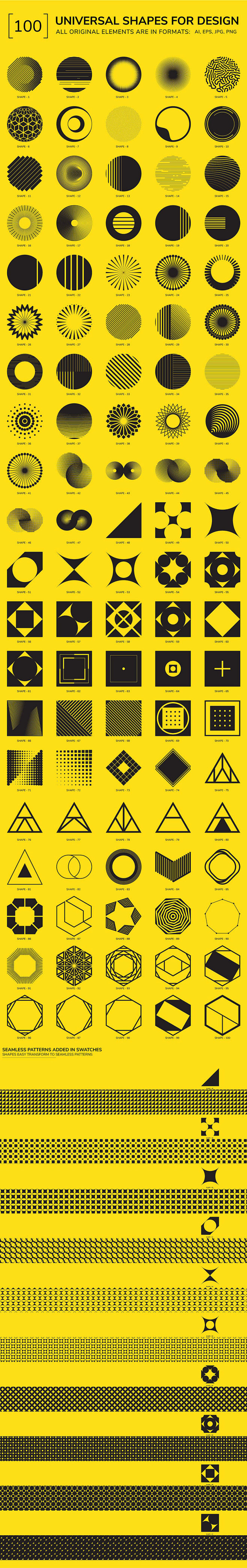 100个高品质的几何形状logo标志几何...
