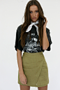 VG Pistol Of Fire Wrap Skirt // Olive : Discover the latest in women's fashion at Verge Girl. Styles include, dresses, jeans, jackets & accessories from Australian & international designers