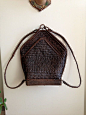 Antique 60s Woven Bamboo Backpack from the by AnimaleVintage, $140.00