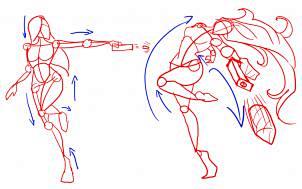 how to draw fighting...