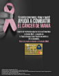 Cáncer de mama : Diseño de página para revista comunicando el apoyo para combatir el cáncer de mama.