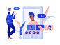 Video Chat Illustration : View on Dribbble