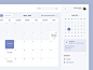 可用性日历学习计划平台Web日历设计教育可用性日历指导者网页设计clean ui ux ui design
