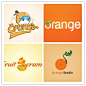 橙色来袭，富含维生素的关于橘橙的主题logo设计#标志分享#