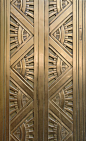 pattern Art Deco Metal Door. Computing & Library Services, University of Huddersfield. West Yorkshire HD1 3DH, United Kingdom
