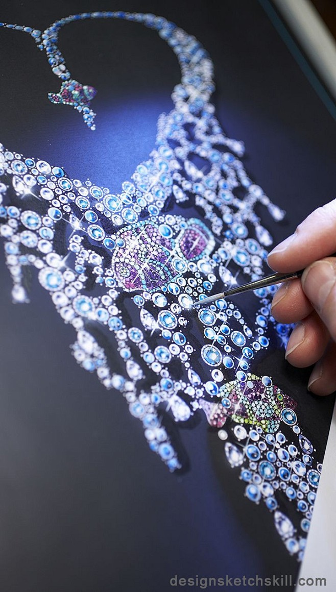 珠宝首饰设计手绘图收集汇总-产品设计手绘...