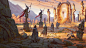 Pilgrims, Oleg Kapustin : Background I did for Game Garden CCG project