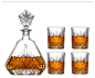 样板间厨房吧台酒柜摆件水晶玻璃威士忌洋酒杯套装欧式醒酒器酒具-淘宝网
