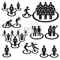 Business Businessman People Network Relationship Company Connection Stick Figure Pictogram Icon