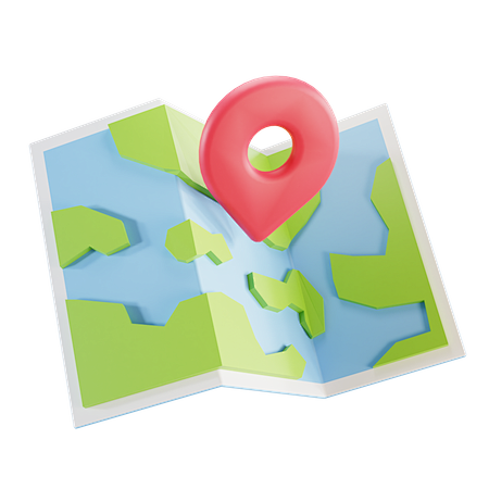 Map 3D Illustration