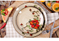 釉下彩复古手绘陶瓷盘创意西餐厅平盘点心水果盘艺术瓷盘饺子菜盘-淘宝网