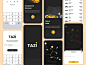 Taxi Mobile App Design with Just 3 Colors 2021 design creative design