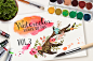 Watercolor flower DIY pack Vol.3 : 85 PNG(300dpi) hand drawn watercolor graphic elements