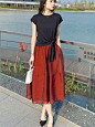 网纱半身裙女夏季2023年新款韩版a字高腰高级感包臀裙小个子裙子-tmall.com天猫