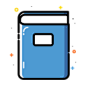book, colorful, notebook, office, school icon