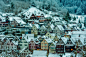 Architecture, Snow, Winter, City, Schiltach, Truss
