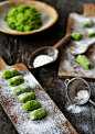 wild garlic gnocchi with tomato ragout.: 