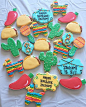 Cinco de mayo inspired birthday theme decorated cookies by Charlotte Gushue of Cookie Starts with C