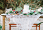 romantic succulent tablescape