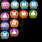 韩国Q版5 UI场景 icon图标 素材 游戏资源 手游 seven素材 塔斯卡-淘宝网