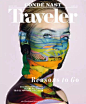 “一位女性关于旅行的记忆”
Condé Nast Traveler / 2016.3
这本杂志2016年以来的唯一女性人像封面，采用了BBC20幅最伟大画作之一且唯一获选的在世画家——大卫·霍克尼的“Garrowby Hill”做为艺术创作，让封面更丰富且充满色彩冲击力。由摄影师 Inez 与 Vinoodh 合作掌镜拍摄。

作为封面人物的 Amber Valletta，除了是当下最受欢迎的女模特之一，她曾在众多知名纸媒中登上封面，例如时代周刊年度人物封面、担任法国版《ELLE》封面女郎，也曾在知名电影