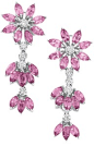 Pair of White Gold, Pink Tourmaline and Diamond Pendant-Earrings, Asprey & Garrard.