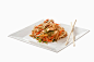 Royalty-free Image: Plate of noodles with chicken close up