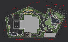S-ZM采集到庭院景观平面