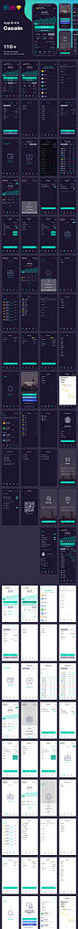 #APP模板#
暗亮色加密货币/比特币金融股票app ui源文件sketch psd模板