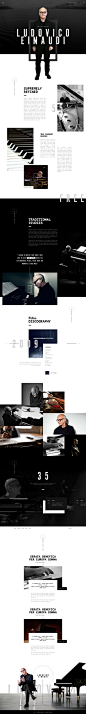 Ludovico Einaudi web presence conceptual design. Ui work by Gene Ross on dribbble.: 