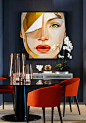 Grey-Dining-Room-Womans-Face-Art.jpg (1200×1721)