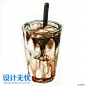 脏脏奶茶日式手绘美食料理插画JPG图片素材奶茶甜品小吃拉面菜单设计冰淇淋水彩