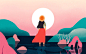 Solo Travel (Weekend Magazine) : An illustration for Weekend magazine about traveling to foreign places on your own.
