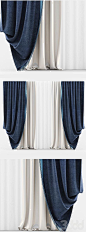 3d модели: Шторы - Curtains Classic Blue: 