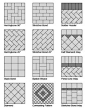 Paving pattern names that you can use when discussing design ideas with your landscape gardener <a class="pintag searchlink" data-query="%23pavingpatterns" data-type="hashtag" href="/search/?q=%23pavingpatterns&rs