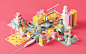 Kyoto : Isometric 3D image with some generic elements from japanese culture.