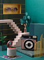 Retro Wonderlnd for USTA Magazine : Still life editorial pictures for USTA Magazine issue 19 with the main theme 'Vintage'. The photoshoot was inspired by retro interiors – the sets were recreated in micro scale and photographed afterwards.