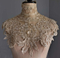 Edwardian guipure lace collar / dress yoke: 