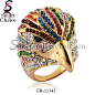 Fashion colors women's diamond jewelry rings