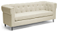 Baxton Studio Cortland Beige Linen Modern Chesterfield Sofa traditional sofas