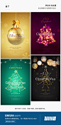 #设计秀# 【圣诞主题Banner你想好怎么做了吗？】一组圣诞主题的Banner设计，构图、配色还有素材的运用都可以参考哦。 ​​​​