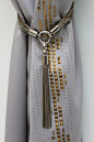 Silver and Bronze Chain Custom Tie Back