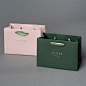 Luxury Paper Bags | Lustre Beauty | 300gsm Keaykolor Paper | Gold Foiled logo | Ribbon Handles www.luxurypaperbags.net
