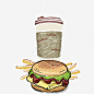 汉堡咖啡套餐高清素材 咖啡 快餐 汉堡 菜单 餐厅 元素 免抠png 设计图片 免费下载 页面网页 平面电商 创意素材