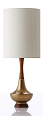 1 SOFA 3 WAYS: Electra table lamp in bone raw silk gold. Shop now at www.hardtofind.com.au: 