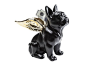 Download the catalogue and request prices of Sitting angel dog gold-black By kare-design, ceramic money box