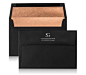 Letterpress & Foil Invitation / Copper Envelope Liner / Black Envelope / Marble / Modern / Editorial Design / Bliss & Bone