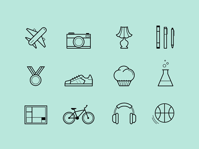 Hobby Icon Set