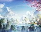 中国风场景气氛图古风山水建筑武侠仙侠CG原画游戏美术素材 202302 (2886)